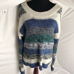 Chaudry KC multicolor soft striped oversized sweater L